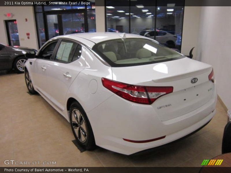 Snow White Pearl / Beige 2011 Kia Optima Hybrid