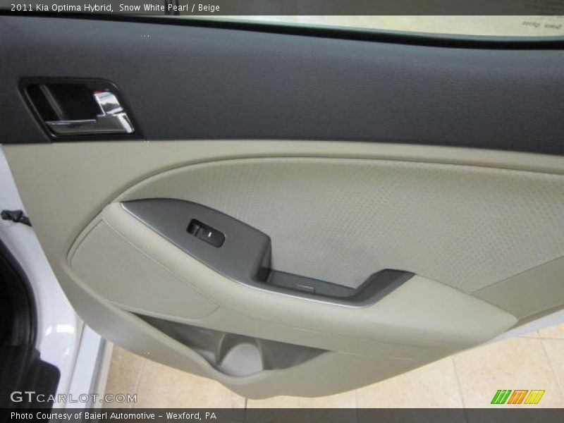 Snow White Pearl / Beige 2011 Kia Optima Hybrid