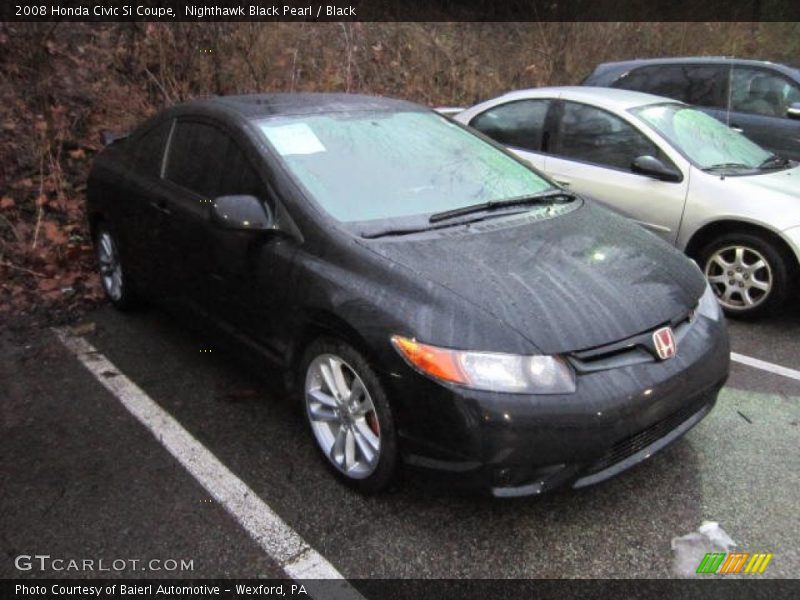 Nighthawk Black Pearl / Black 2008 Honda Civic Si Coupe