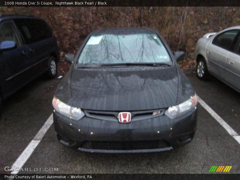 Nighthawk Black Pearl / Black 2008 Honda Civic Si Coupe