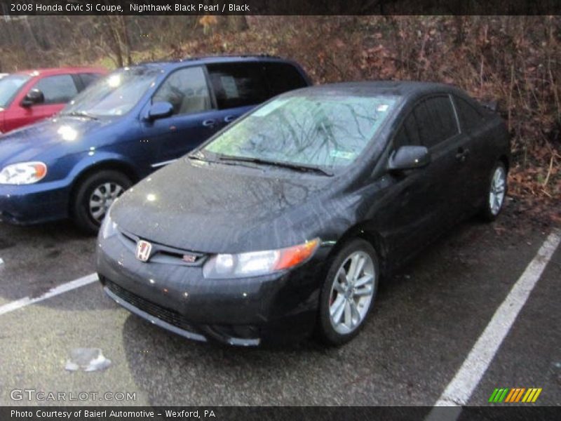 Nighthawk Black Pearl / Black 2008 Honda Civic Si Coupe
