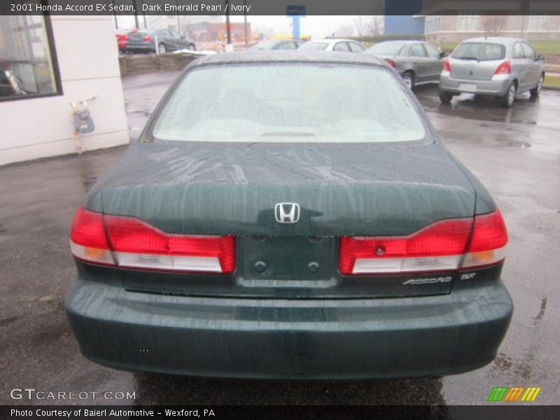 Dark Emerald Pearl / Ivory 2001 Honda Accord EX Sedan