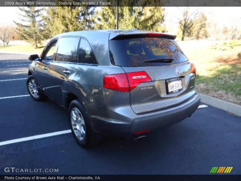 Sterling Gray Metallic / Taupe 2009 Acura MDX Technology