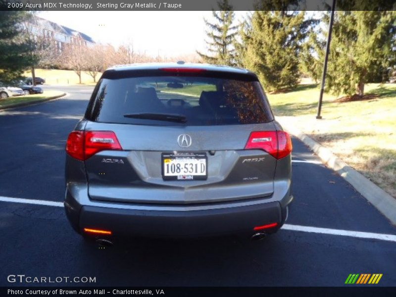 Sterling Gray Metallic / Taupe 2009 Acura MDX Technology