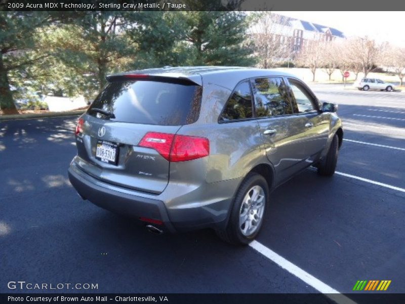 Sterling Gray Metallic / Taupe 2009 Acura MDX Technology