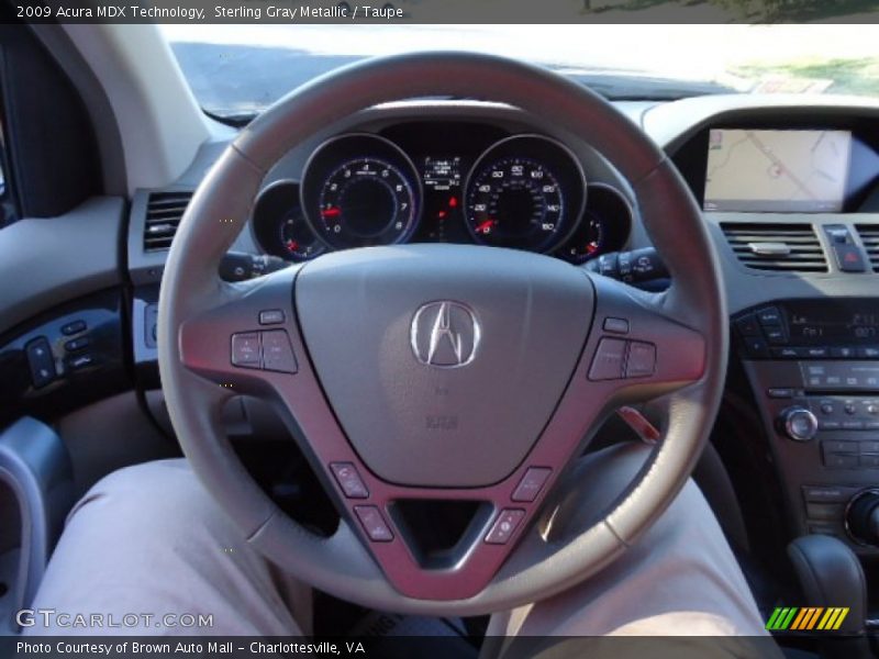 Sterling Gray Metallic / Taupe 2009 Acura MDX Technology