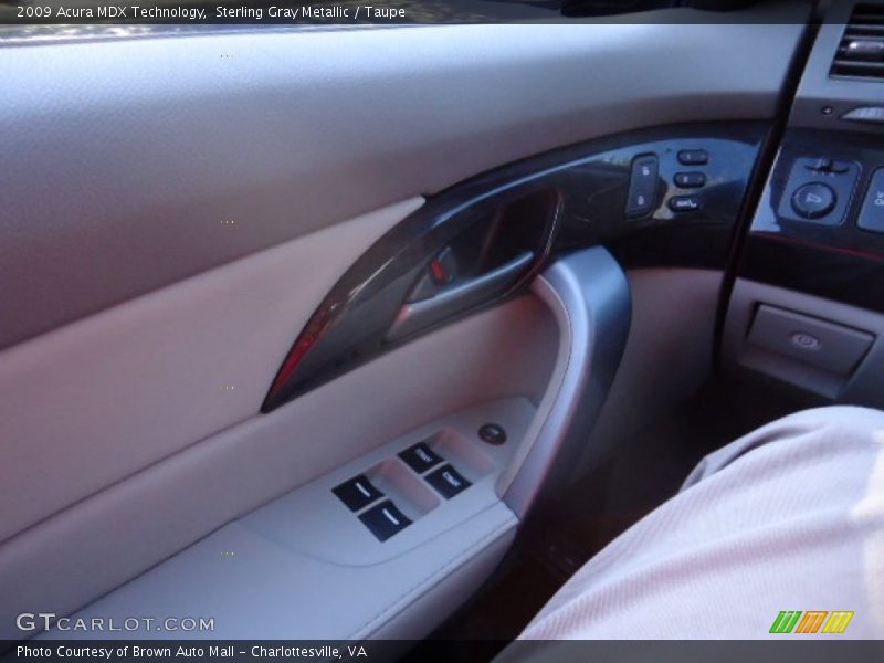 Sterling Gray Metallic / Taupe 2009 Acura MDX Technology