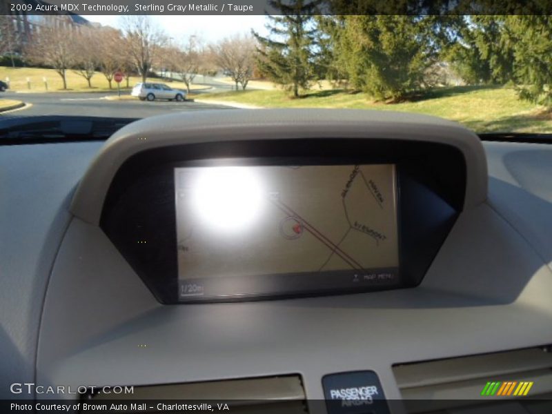 Sterling Gray Metallic / Taupe 2009 Acura MDX Technology