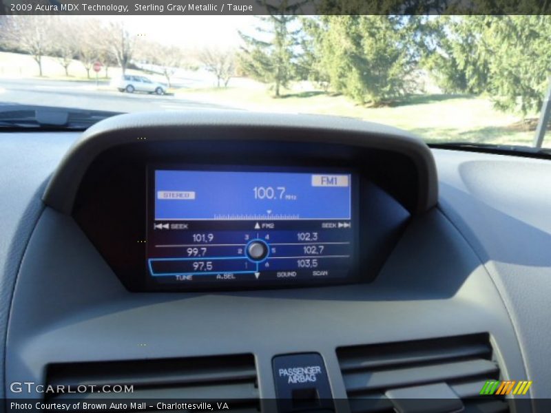 Sterling Gray Metallic / Taupe 2009 Acura MDX Technology