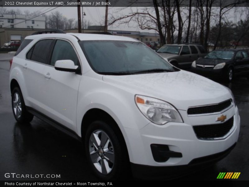 Summit White / Jet Black 2012 Chevrolet Equinox LT AWD