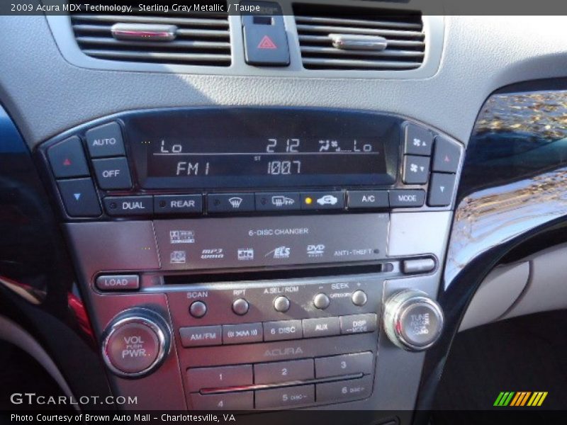 Sterling Gray Metallic / Taupe 2009 Acura MDX Technology