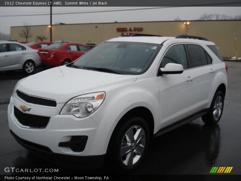 Summit White / Jet Black 2012 Chevrolet Equinox LT AWD