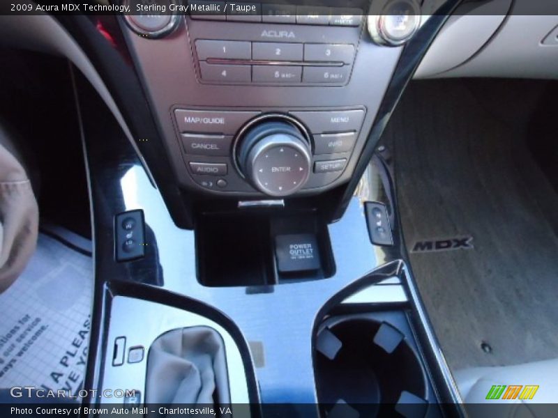 Sterling Gray Metallic / Taupe 2009 Acura MDX Technology