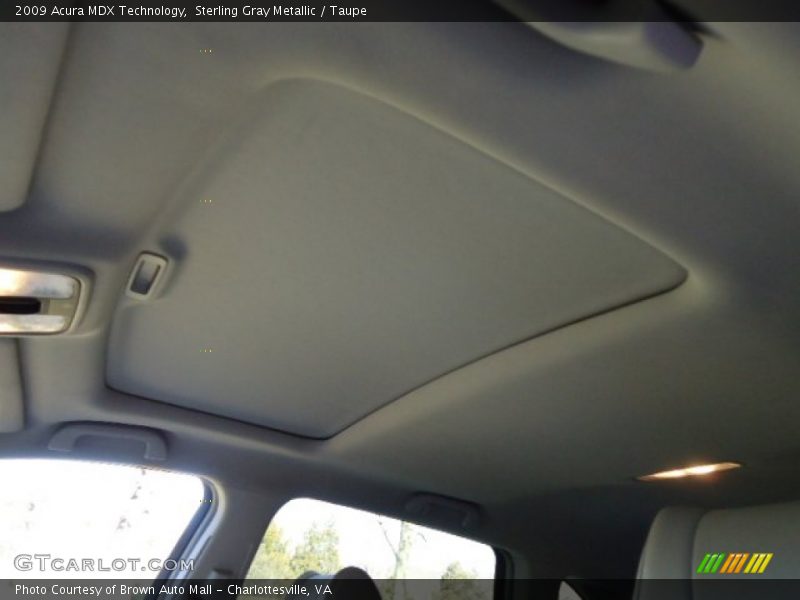 Sterling Gray Metallic / Taupe 2009 Acura MDX Technology