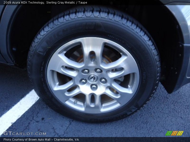 Sterling Gray Metallic / Taupe 2009 Acura MDX Technology