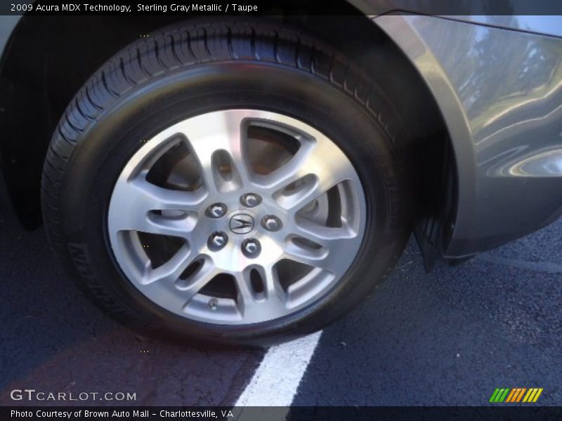 Sterling Gray Metallic / Taupe 2009 Acura MDX Technology