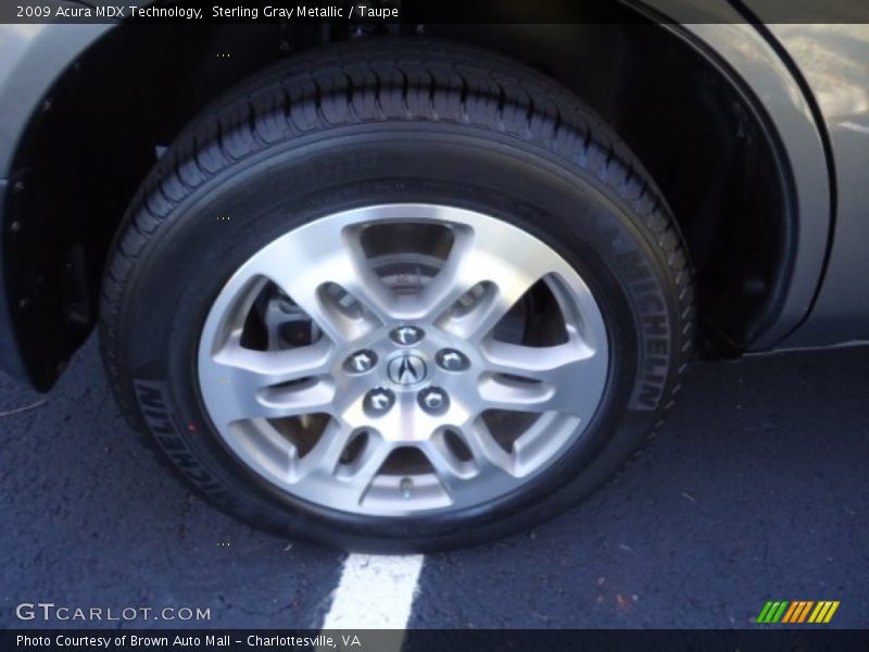 Sterling Gray Metallic / Taupe 2009 Acura MDX Technology
