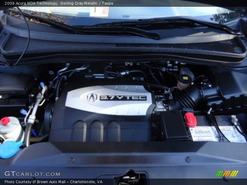Sterling Gray Metallic / Taupe 2009 Acura MDX Technology