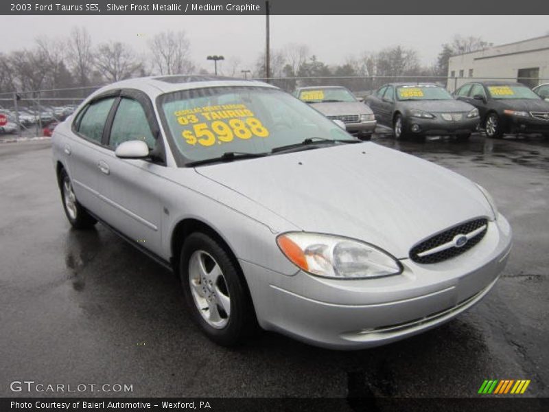 Silver Frost Metallic / Medium Graphite 2003 Ford Taurus SES