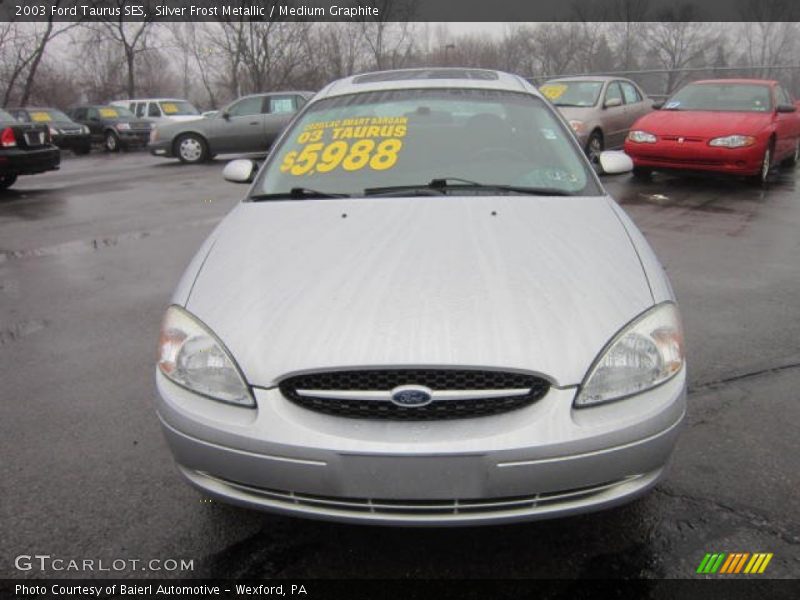 Silver Frost Metallic / Medium Graphite 2003 Ford Taurus SES