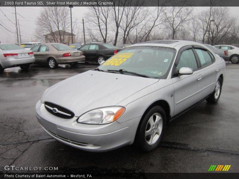 Silver Frost Metallic / Medium Graphite 2003 Ford Taurus SES