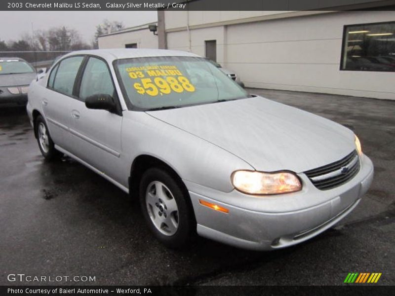 Galaxy Silver Metallic / Gray 2003 Chevrolet Malibu LS Sedan
