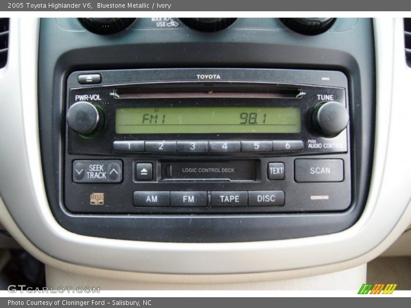 Bluestone Metallic / Ivory 2005 Toyota Highlander V6