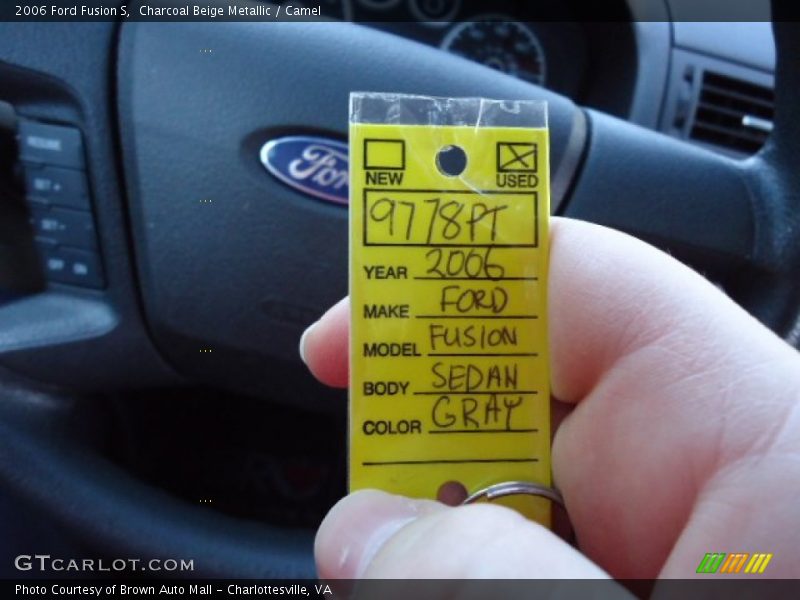 Charcoal Beige Metallic / Camel 2006 Ford Fusion S