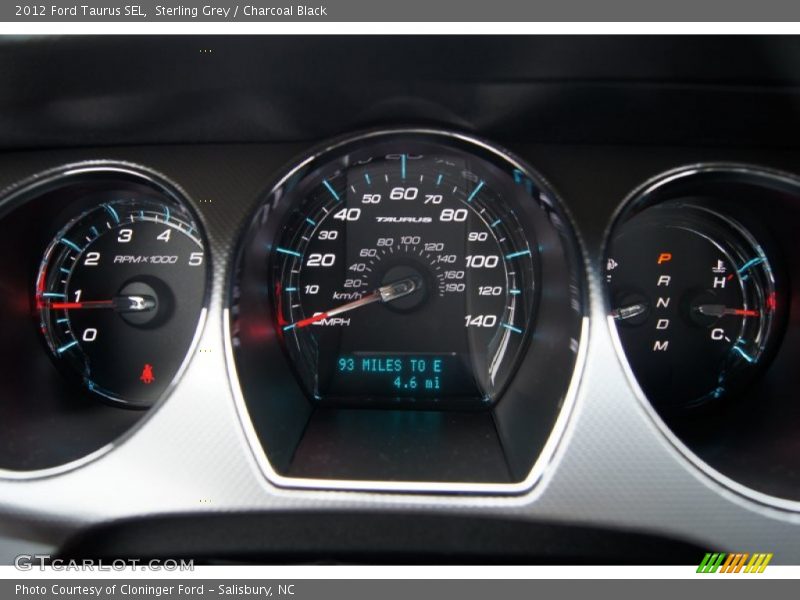 Sterling Grey / Charcoal Black 2012 Ford Taurus SEL