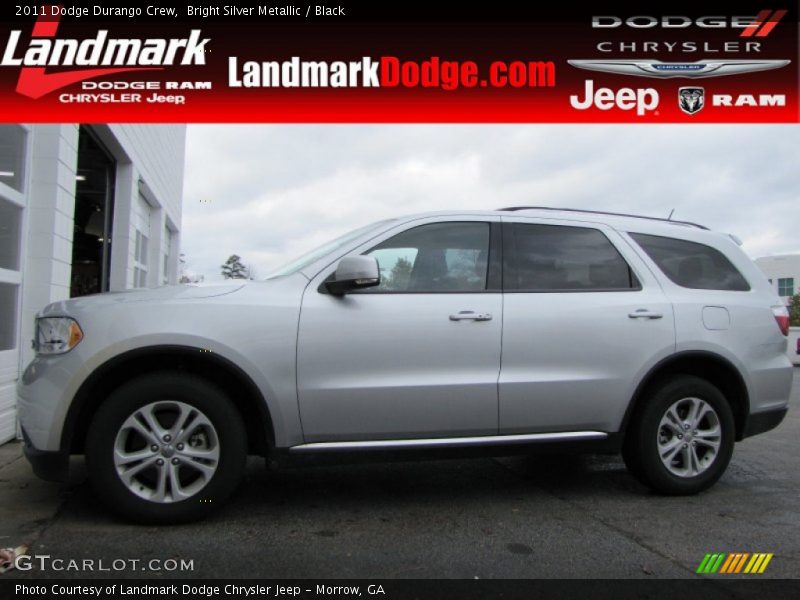 Bright Silver Metallic / Black 2011 Dodge Durango Crew