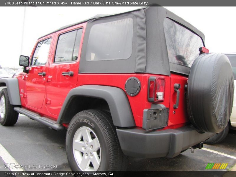 Flame Red / Dark Slate Gray/Med Slate Gray 2008 Jeep Wrangler Unlimited X 4x4