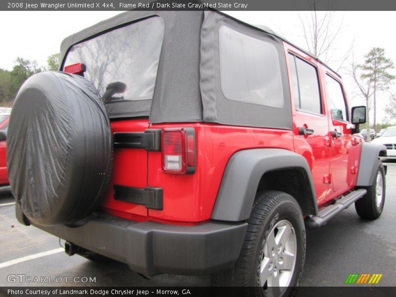 Flame Red / Dark Slate Gray/Med Slate Gray 2008 Jeep Wrangler Unlimited X 4x4