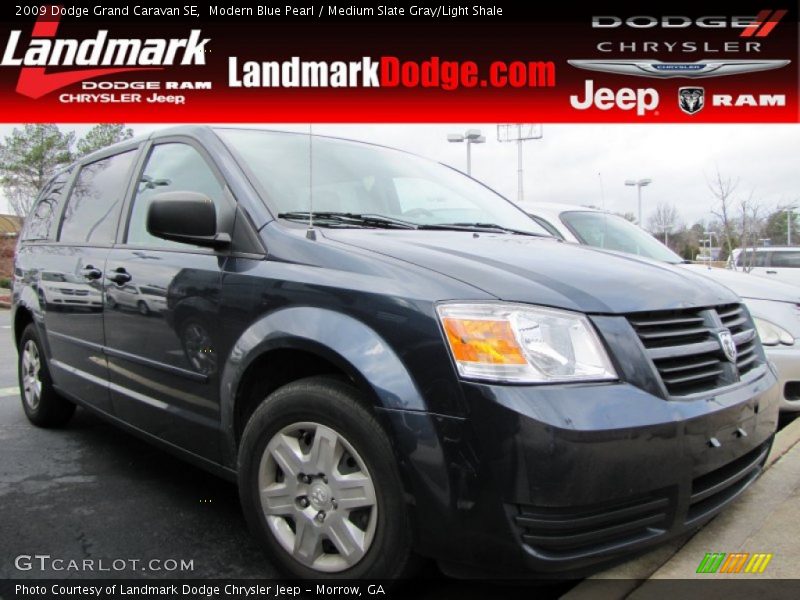 Modern Blue Pearl / Medium Slate Gray/Light Shale 2009 Dodge Grand Caravan SE