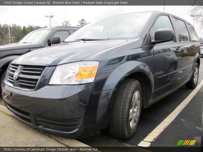 Modern Blue Pearl / Medium Slate Gray/Light Shale 2009 Dodge Grand Caravan SE