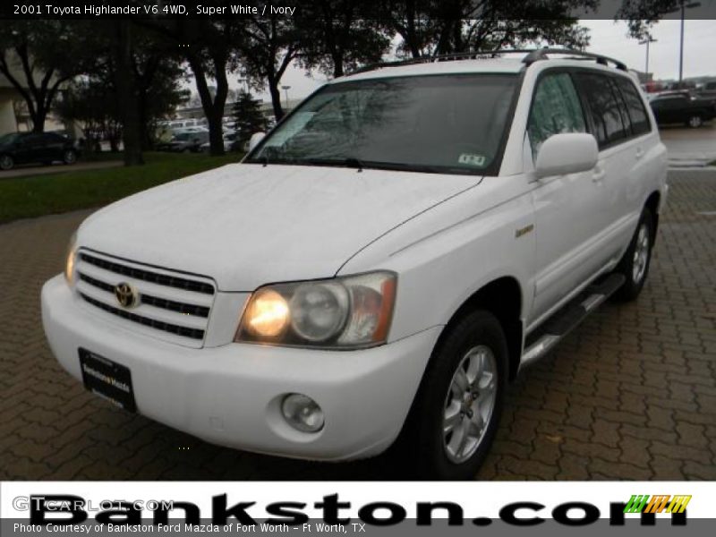 Super White / Ivory 2001 Toyota Highlander V6 4WD