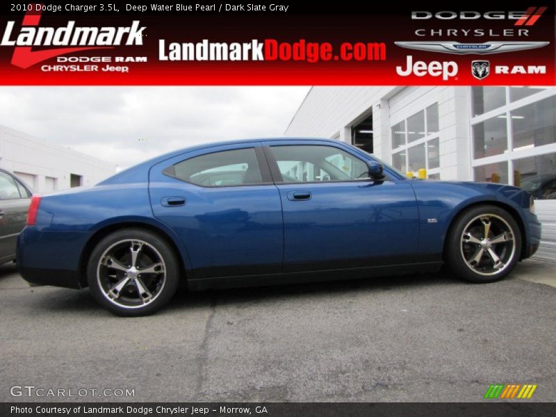 Deep Water Blue Pearl / Dark Slate Gray 2010 Dodge Charger 3.5L