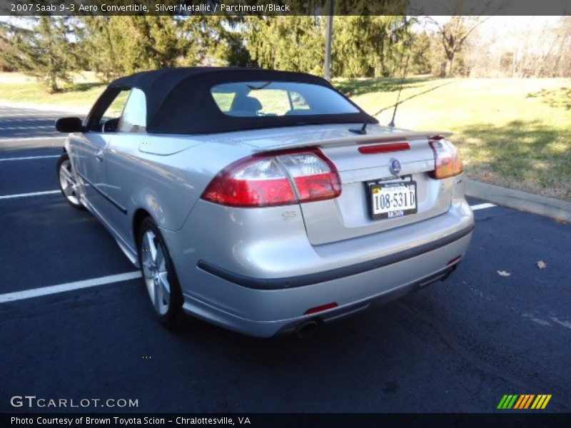 Silver Metallic / Parchment/Black 2007 Saab 9-3 Aero Convertible