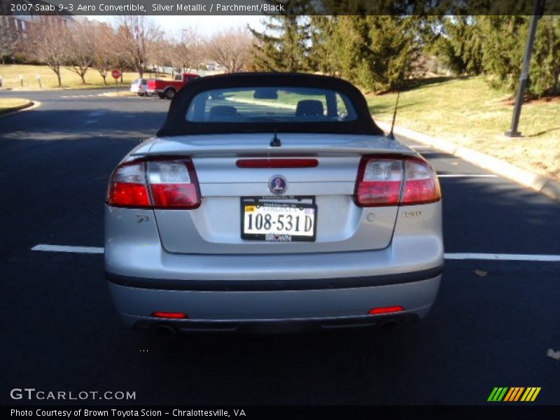 Silver Metallic / Parchment/Black 2007 Saab 9-3 Aero Convertible