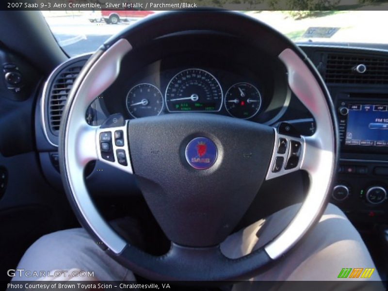 Silver Metallic / Parchment/Black 2007 Saab 9-3 Aero Convertible
