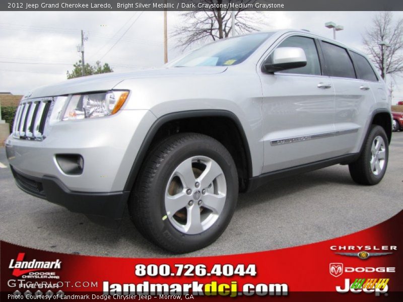 Bright Silver Metallic / Dark Graystone/Medium Graystone 2012 Jeep Grand Cherokee Laredo