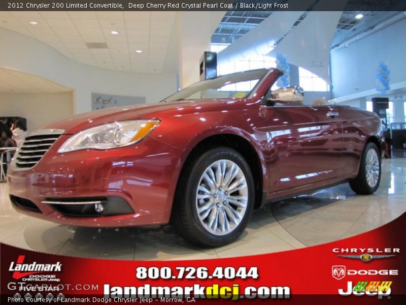 Deep Cherry Red Crystal Pearl Coat / Black/Light Frost 2012 Chrysler 200 Limited Convertible