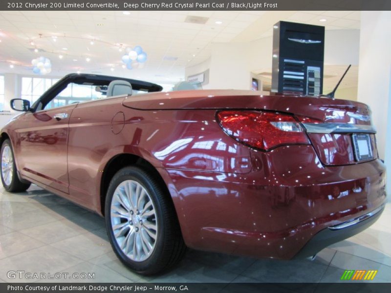 Deep Cherry Red Crystal Pearl Coat / Black/Light Frost 2012 Chrysler 200 Limited Convertible