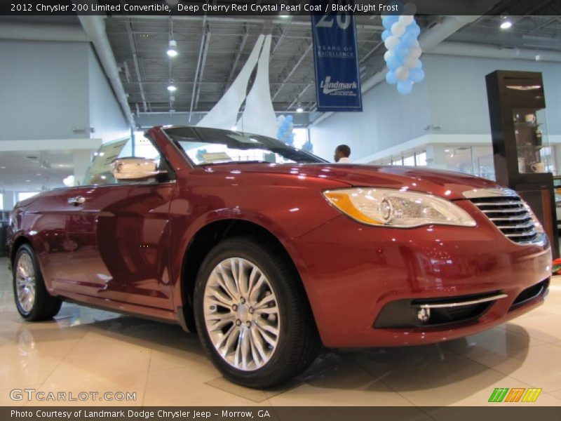 Deep Cherry Red Crystal Pearl Coat / Black/Light Frost 2012 Chrysler 200 Limited Convertible