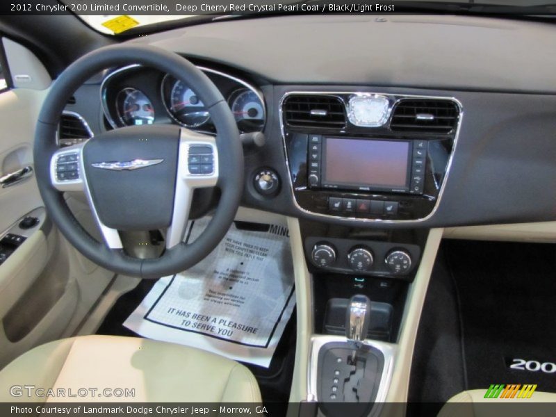 Deep Cherry Red Crystal Pearl Coat / Black/Light Frost 2012 Chrysler 200 Limited Convertible