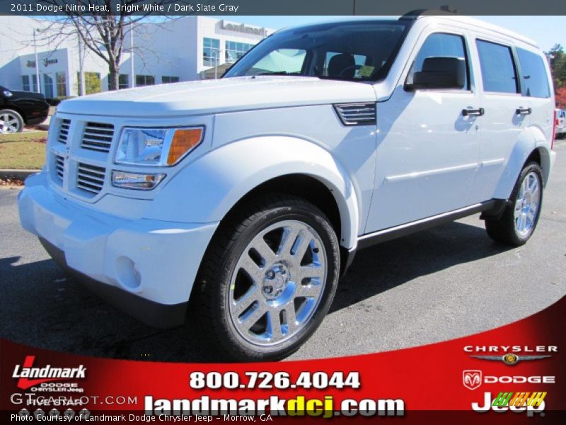 Bright White / Dark Slate Gray 2011 Dodge Nitro Heat