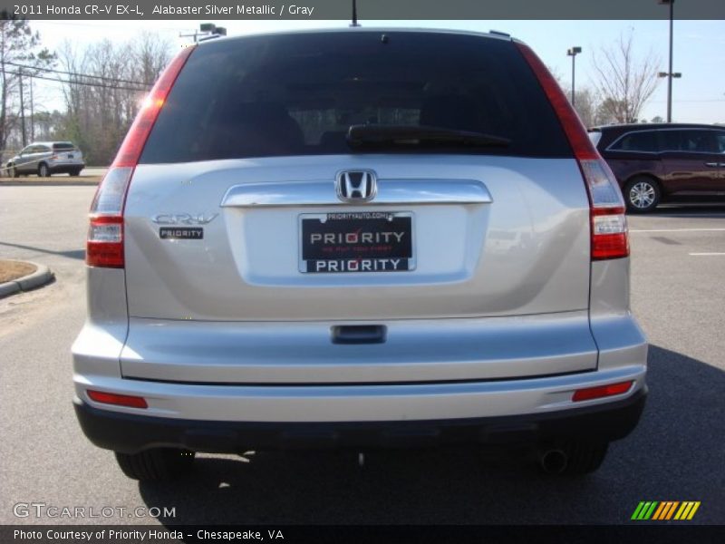 Alabaster Silver Metallic / Gray 2011 Honda CR-V EX-L
