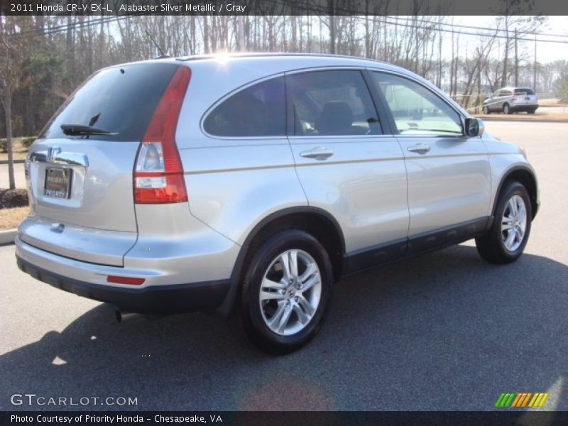 Alabaster Silver Metallic / Gray 2011 Honda CR-V EX-L