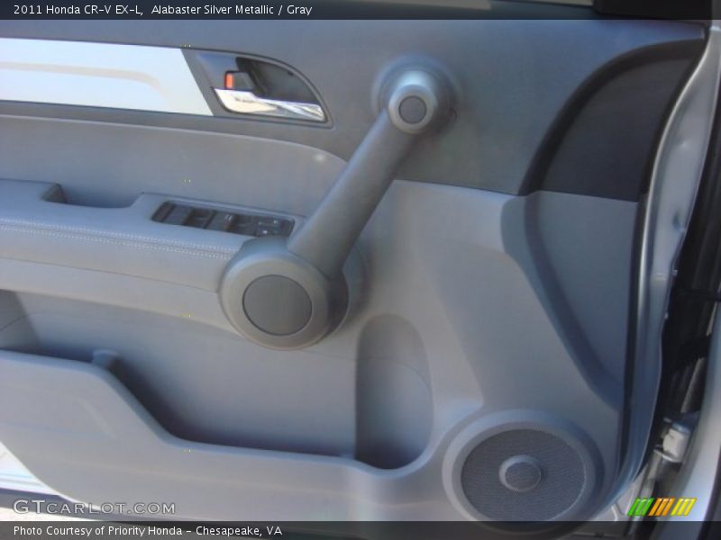 Alabaster Silver Metallic / Gray 2011 Honda CR-V EX-L