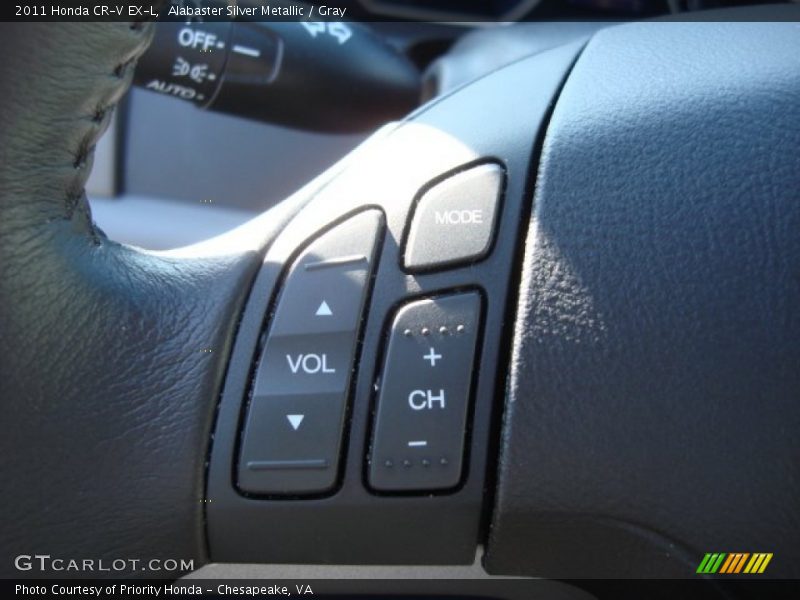 Alabaster Silver Metallic / Gray 2011 Honda CR-V EX-L