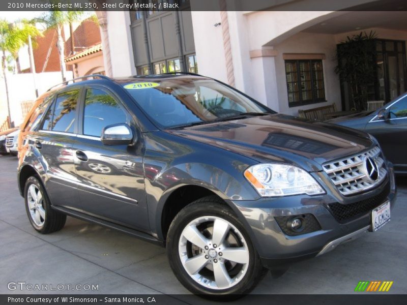 Steel Grey Metallic / Black 2010 Mercedes-Benz ML 350